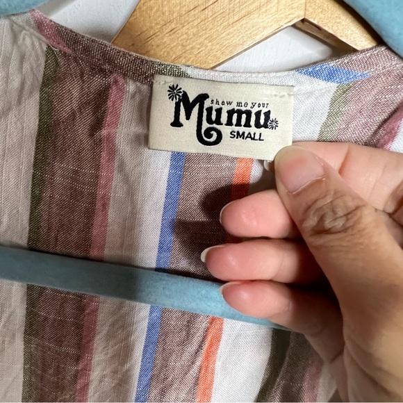 Show Me Your Mumu Val Jumpsuit Front Tie Striped Size S - Picture 9 of 11